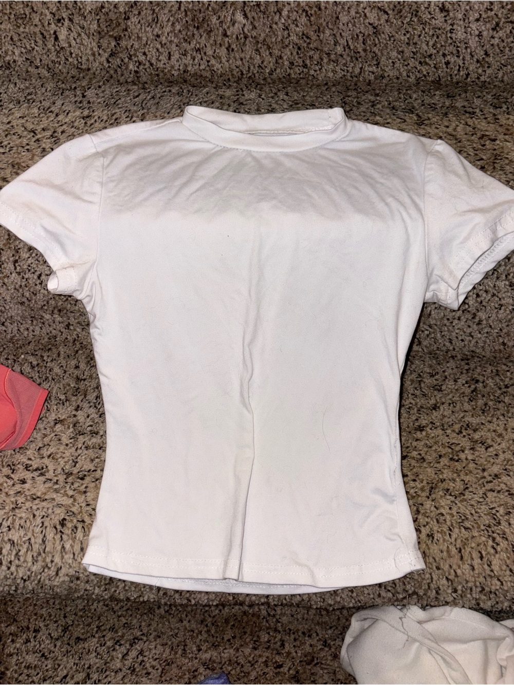 SHEIN White Short Sleeve Crew Neck Tee